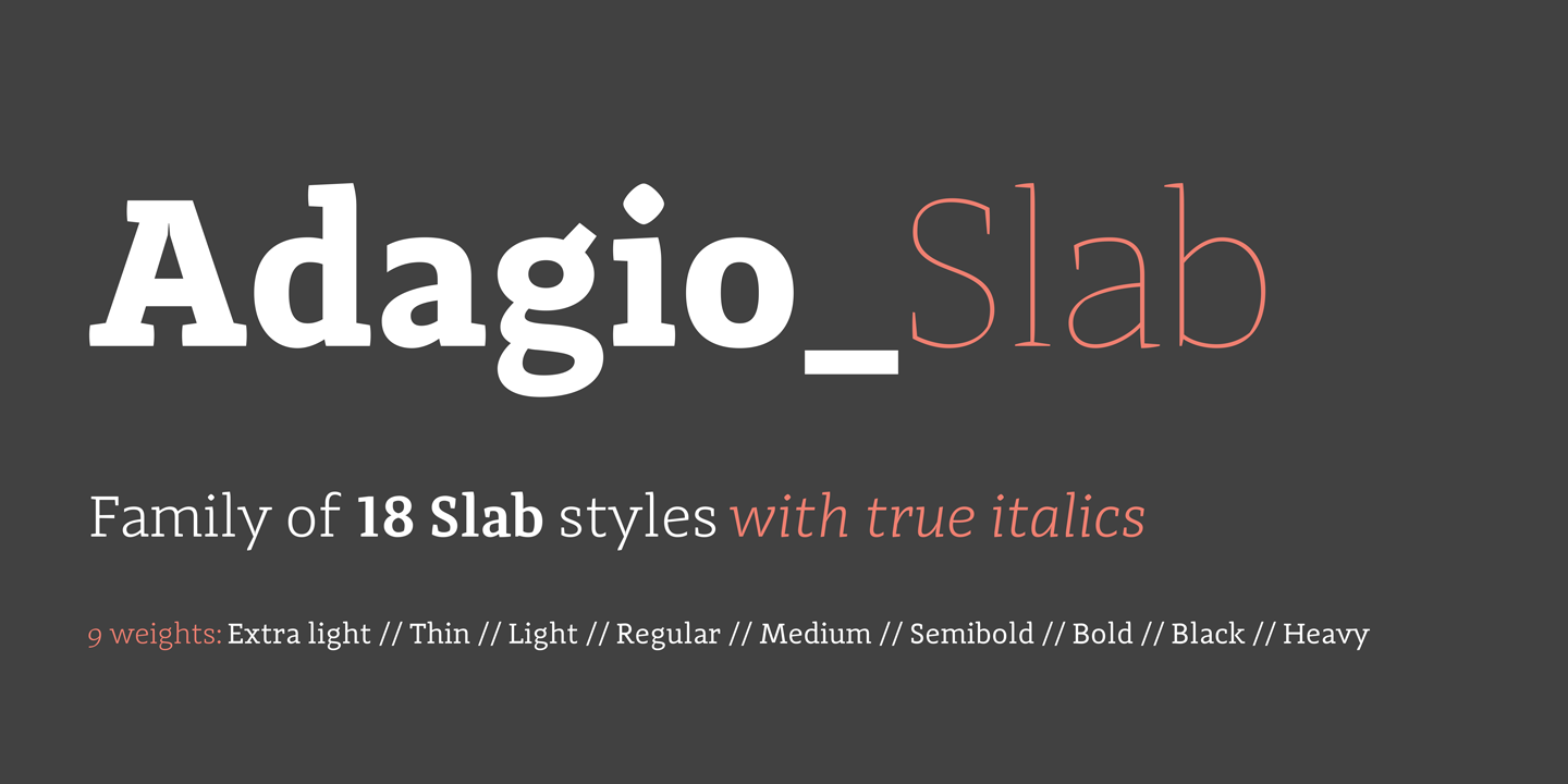 Example font Adagio Slab #5